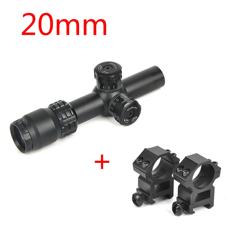 20mm 2-8X20 оптика компактный прицел для винтовки охотничий прицел стрельба охота страйкбол воздушные пистолеты - Цвет: 20mm