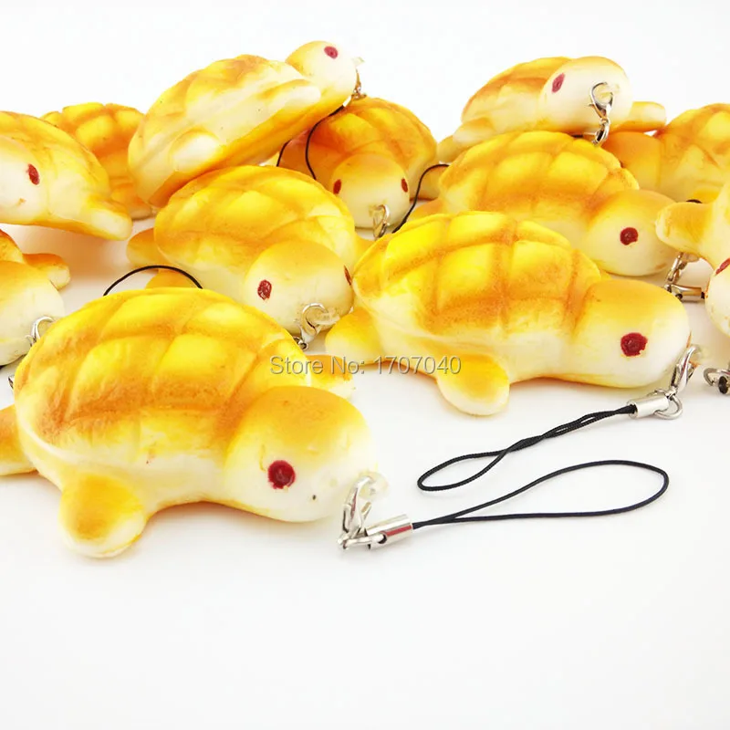 

30pcs 7.5cm Cute Soft Squishy Kawaii Fat Tortoise Bread Scented Toys