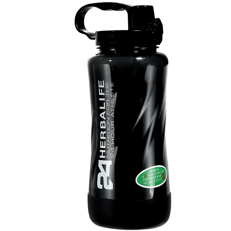 1000ml Black2 Высокое качество 1000 мл/2000 мл 7 цветов Herbalife 24 часа питание Силиконовое сиденье Спорт Тип Бутылка на веревочке воды - Цвет: 1000ml Black2