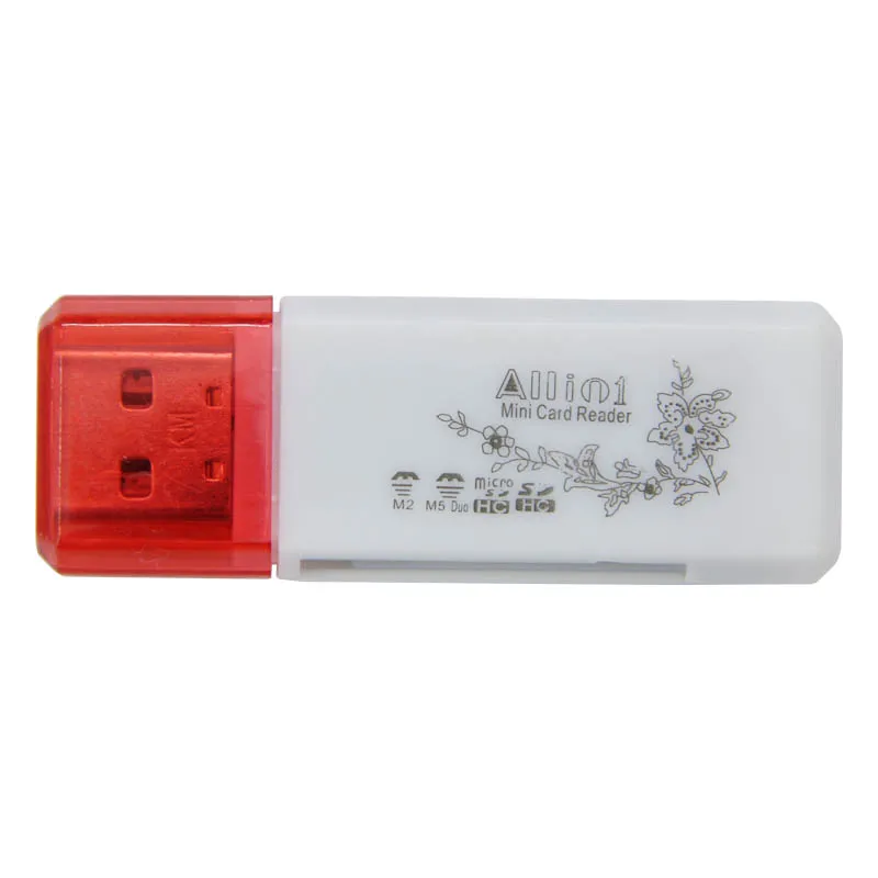 Высокая совместимость опт/розница USB 2,0 все в одном многокардридер для MicroSD TF/MS/M2/SD/SDHC SDXC Memory Stick
