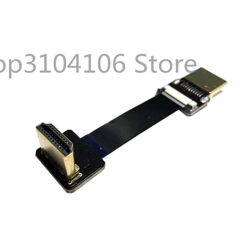 0,2 M/0,5 M FPV HDMI тип A папа вниз под углом 90 градусов к HDMI Мужской HDTV FPC плоский кабель для мультикоптера аэрофотосъемки