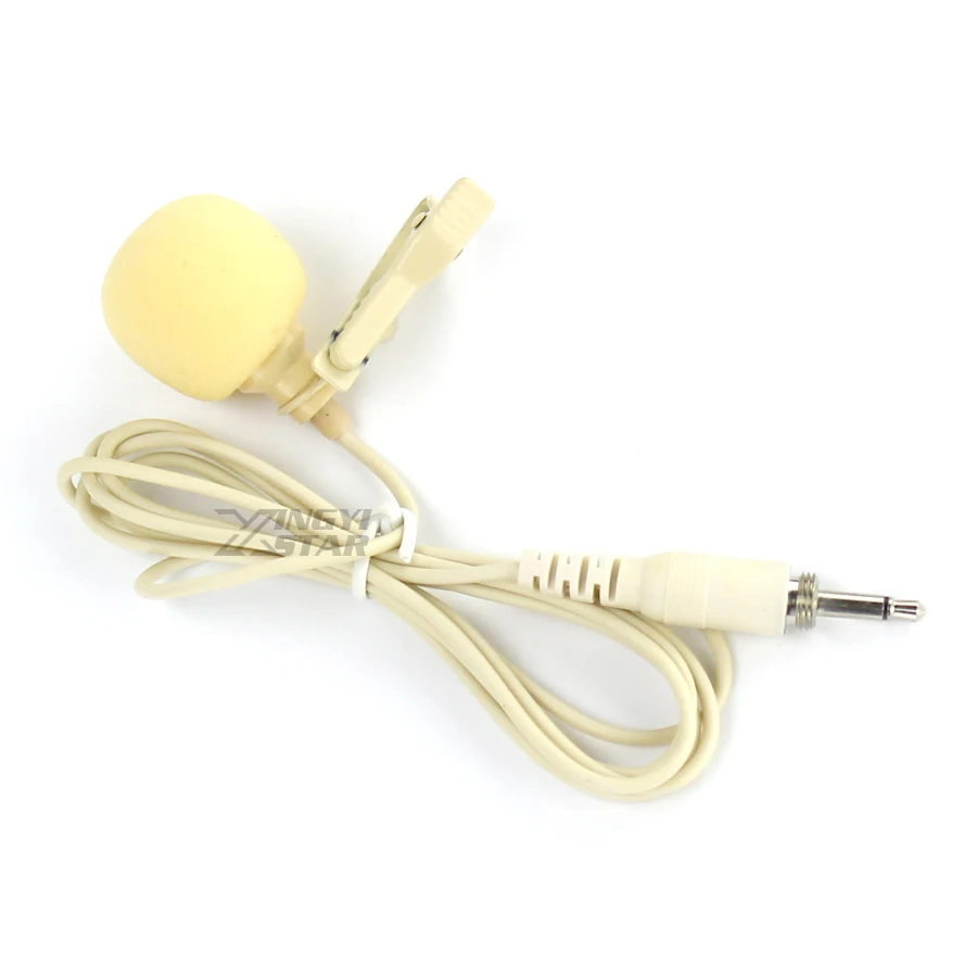 Петличный микрофон телесного цвета петличный с зажимом на лацкан винтовой