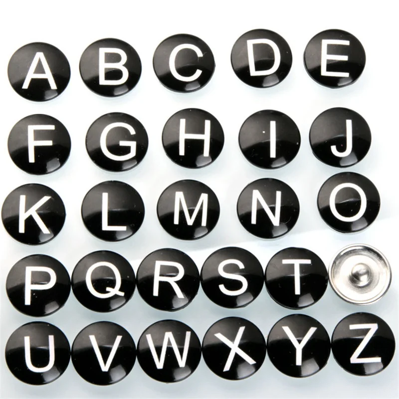 26 шт./лот Начальная A Z греческие буквы Алфавит кнопка оснастки ювелирных изделий