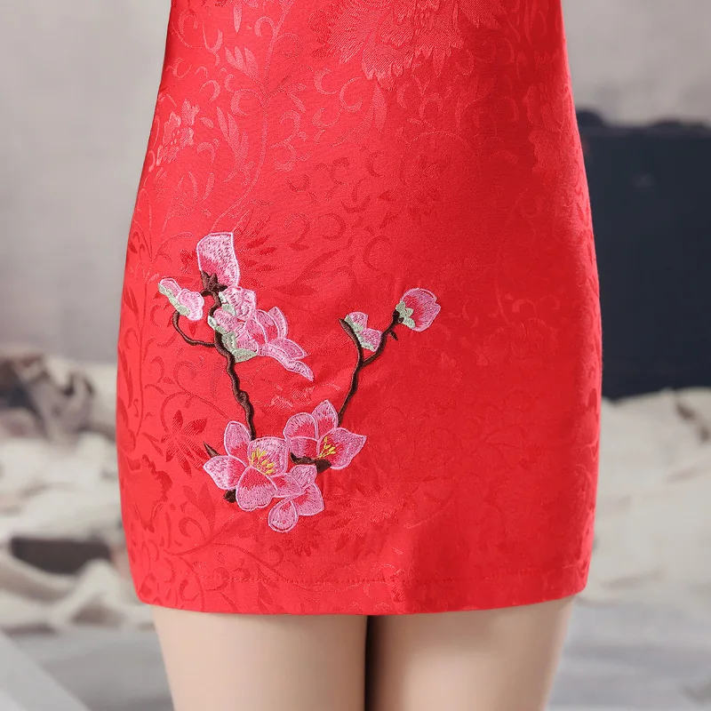 Платье с цветочным узором для девочек; элегантное платье Ципао; Vestidos; костюмы Ципао; одежда для детей; винтажная детская одежда; летние платья для девочек-подростков