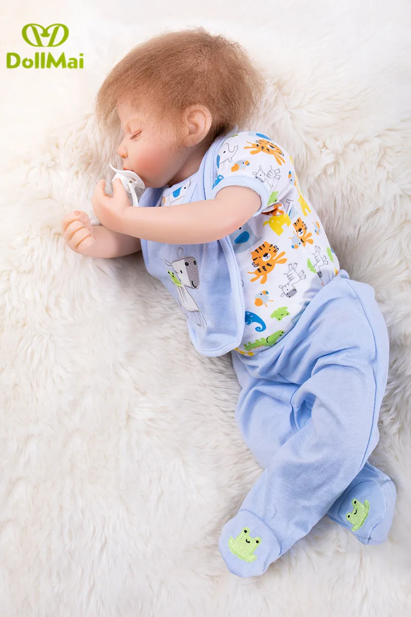 53 см силиконовая кукла reborn baby boy игрушка как настоящая 22 дюйма мягкая для