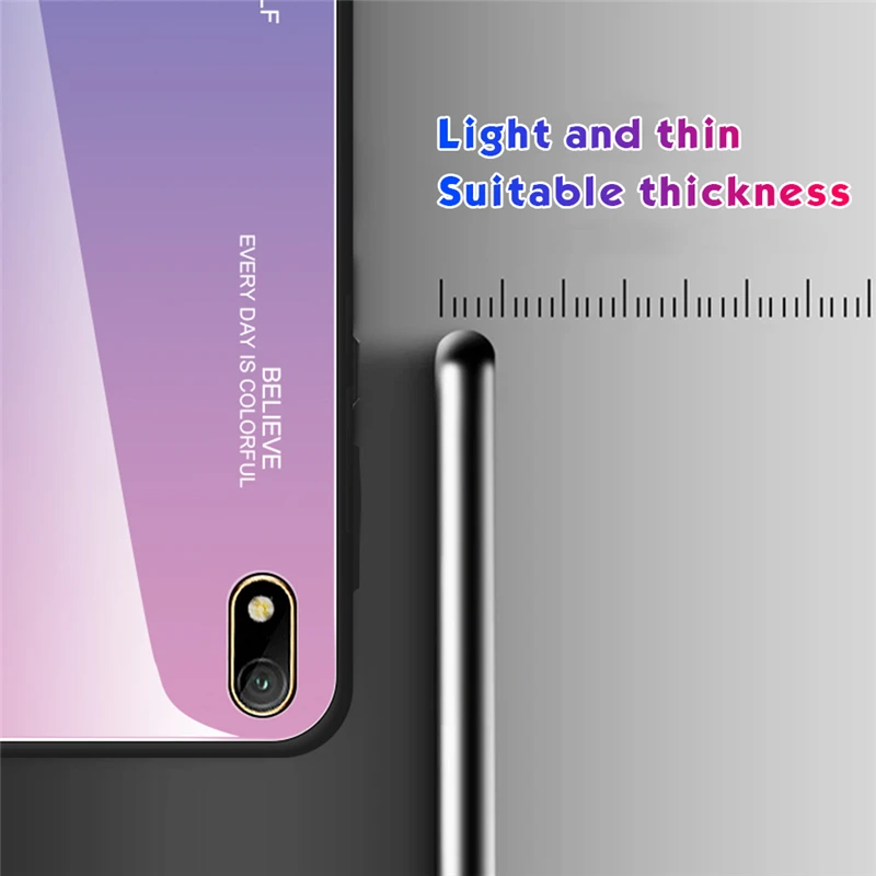 Чехол для Huawei Y5 2019 жесткое закаленное стекло силиконовая рамка роскошная