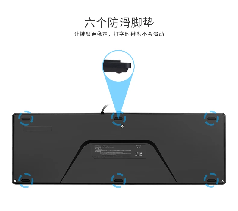 C202B Проводная USB тонкая деловая клавиатура с сенсорной панелью, ультратонкая Бесшумная Золотая офисная мультимедийная компьютерная клавиатура