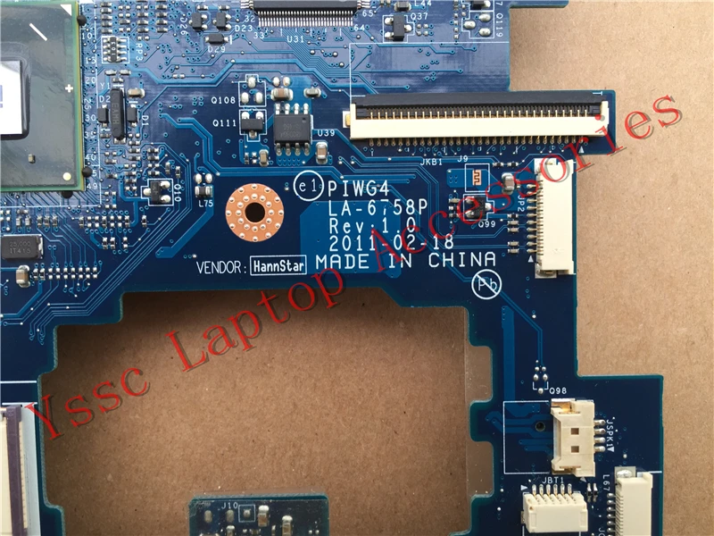 Бесплатная доставка PIWG4 LA-6758P материнская плата для ноутбука Lenovo G770 Y770 (для AMD HD 6650M