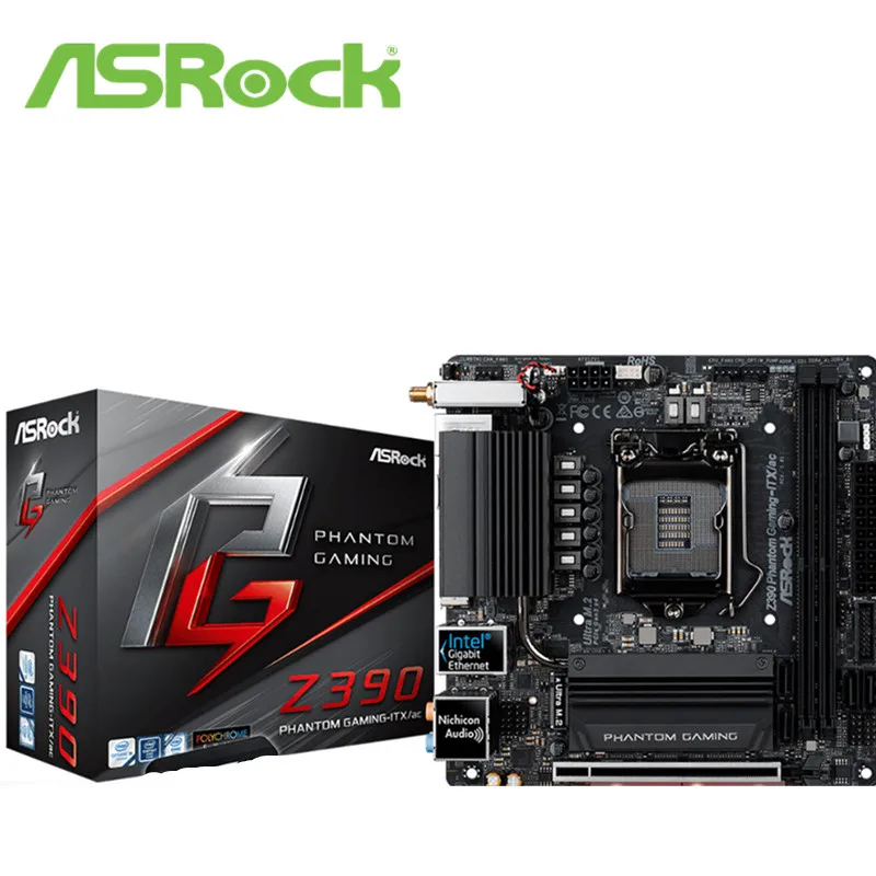 Полная новинка Материнская плата ASRock Z390 Phantom Gaming ITX/ac маленький стальной пистолет