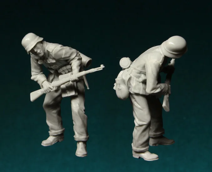 1/35 модельная фигурка из смолы набор немецкая пехота в действии-064 несобранный