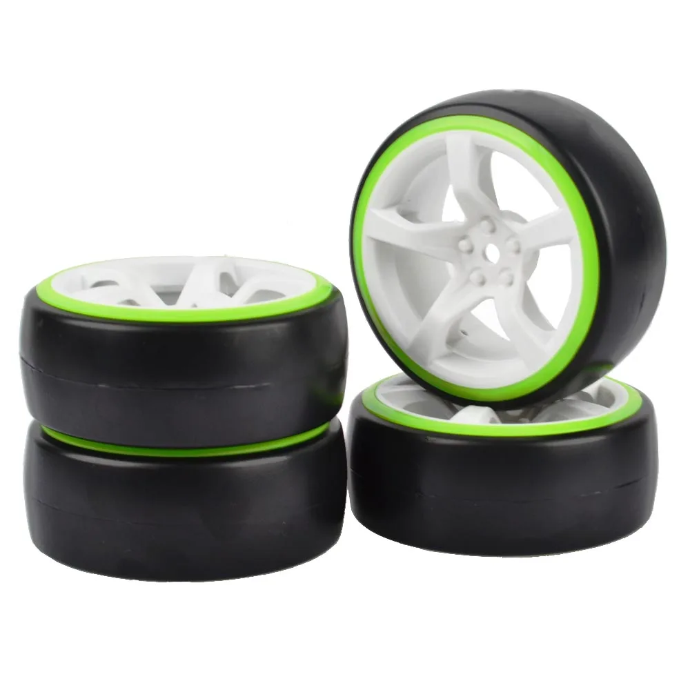 1/10 RC Drift жесткие пластиковые шины для traxxas tamiya HSI|tire wheel|1/10 driftwheels for |