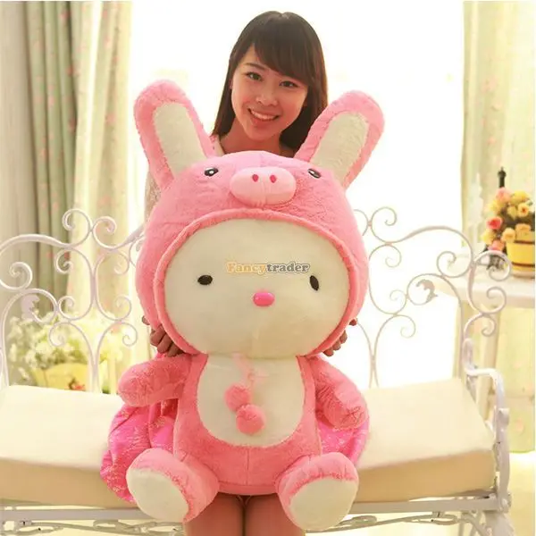 

Fancytrader 28'' / 70cm Lovely Soft Giant Plush Cute Stuffed Pig Rabbit Bunny Toy, Nice Baby Gift, Free Shipping FT50796