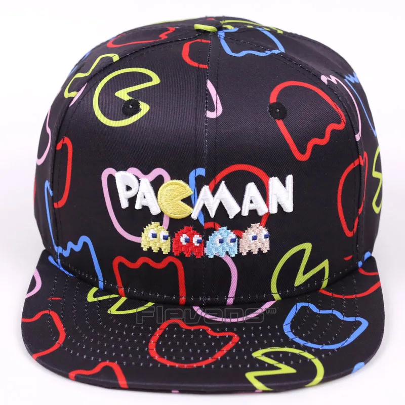 Pacman Snapback бейсболка с вышивкой шляпа для мужчин и женщин Pac Мужская Повседневная Хип-хоп кепка s - Цвет: A