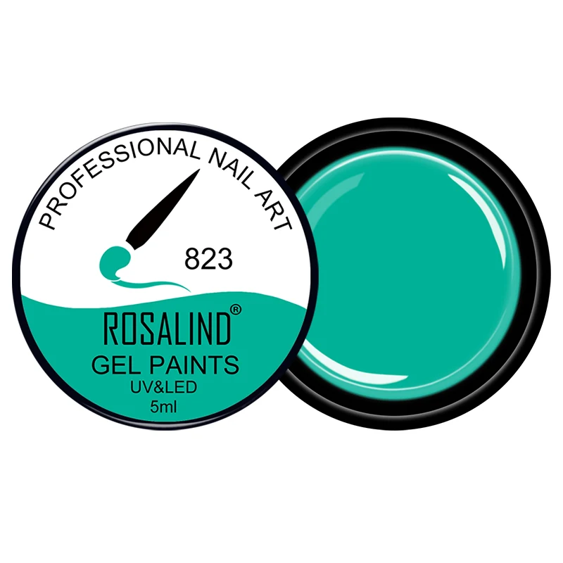 823 ROSALIND краска для ногтей Цвет 142 чистый 831-860 цветов УФ маникюр DIY Французский Гель-лак для нейл-арта дизайн гель лак - Цвет: 823