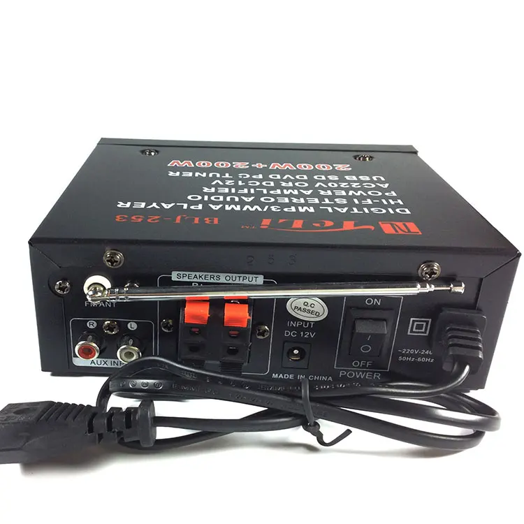 Blj 253 AV мини усилитель usb/фм радио/дистанционный пульт функция/2 0