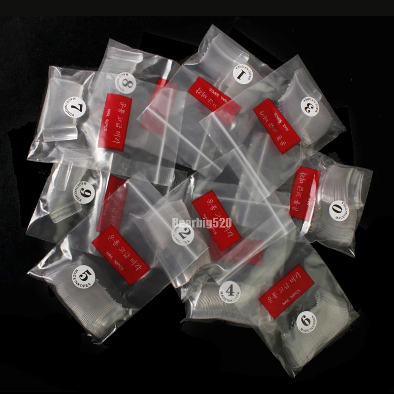 500 шт Новые прозрачные половинки Ложные инструменты для ногтей стикер УФ геля