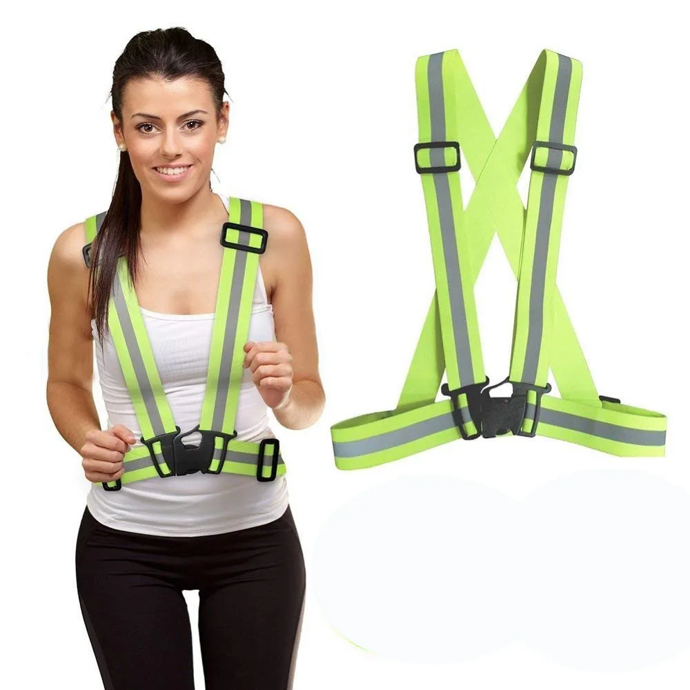 Открытый жилет для бега велоспорта отражающий безопасности регулируемая
