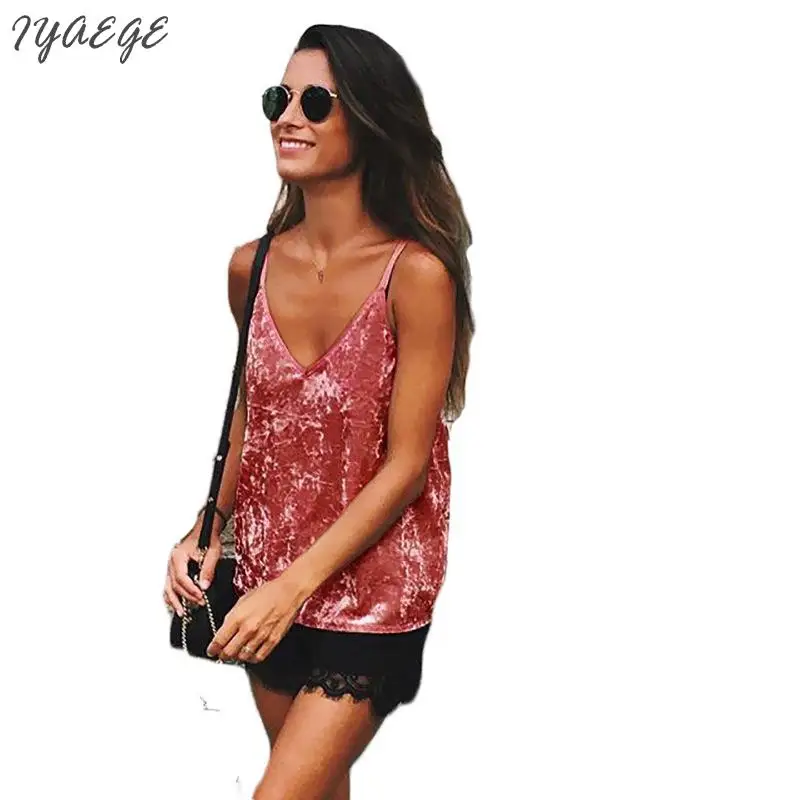 Женский бархатный топ на бретельках соблазнительный камзол без рукавов Топики