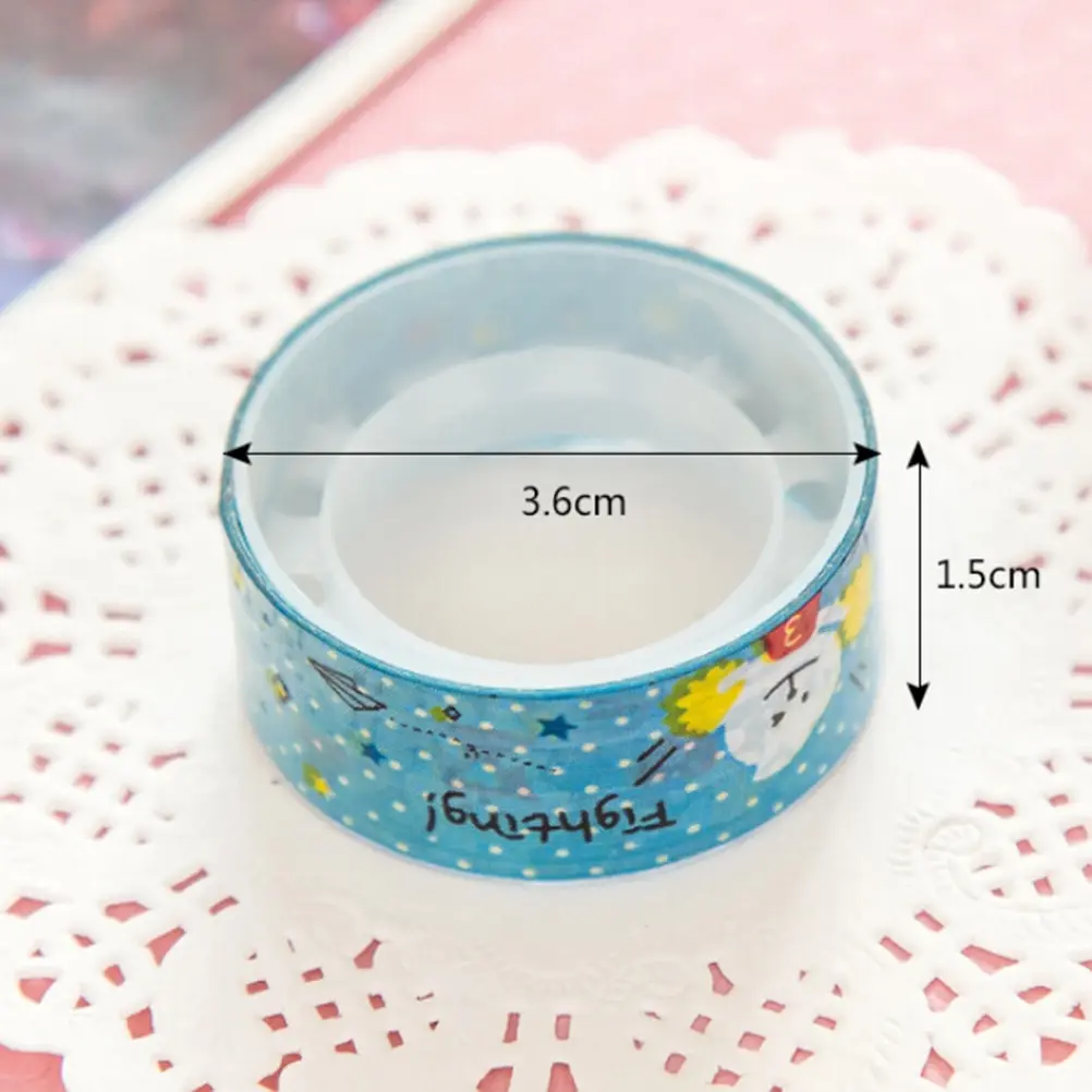 10Pcs Kawaii Lovely Cartoon Paper Scrapbooking Decorative Tape Adhesive Sticker Roll Random Pattern Wholesale | Дом и сад