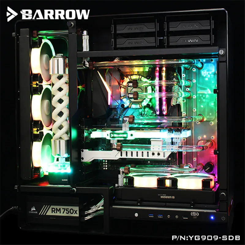 Дистрибьютор Barrow для IN WIN 909 динамическое шасси дефлектор водной дорожки с