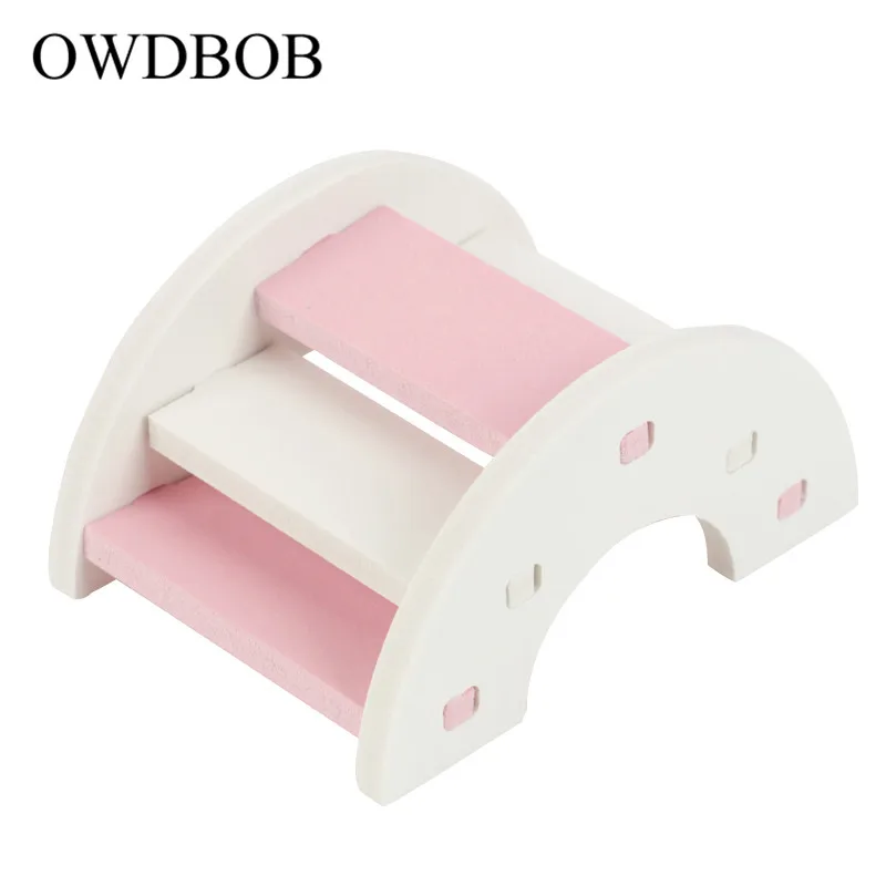 1 OWDBOB хомяк Радужный мост забавные игрушки для животных Деревянный мост маленькие животные морская свинка лестница физическая тренировочная Игрушка аксессуары для домашних животных - Цвет: 1