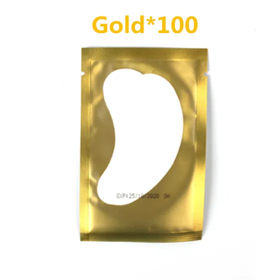 100 Pairs Gold NEWCOME 50/100 пар накладки для наращивания ресниц под глазами без ворса Бумажная Маска патч наклейки на кончики ногтей подушечки для ресниц Макияж - Цвет: 100 Pairs Gold