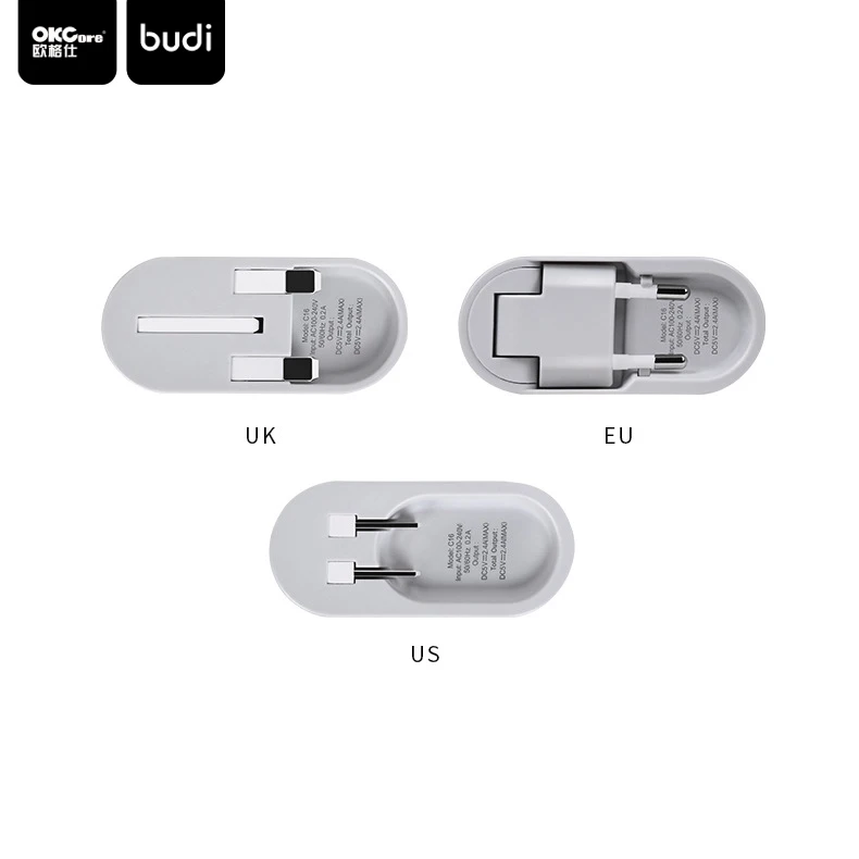 Okcore Универсальный двойной USB Порты и разъёмы Smart сроки Зарядное устройство для