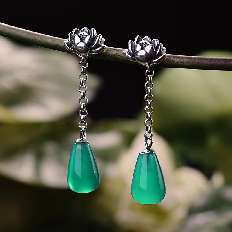Женские серьги Лотос Lotus Fun изящные подвески ручного изготовления из настоящего