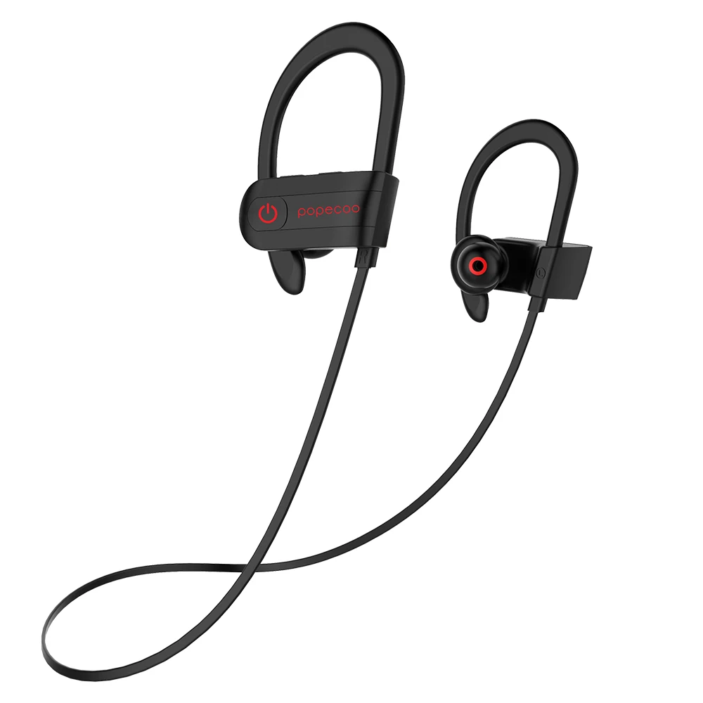 Popecoo спортивные Bluetooth наушники IPX5 беспроводная гарнитура с защитой от пота ушные