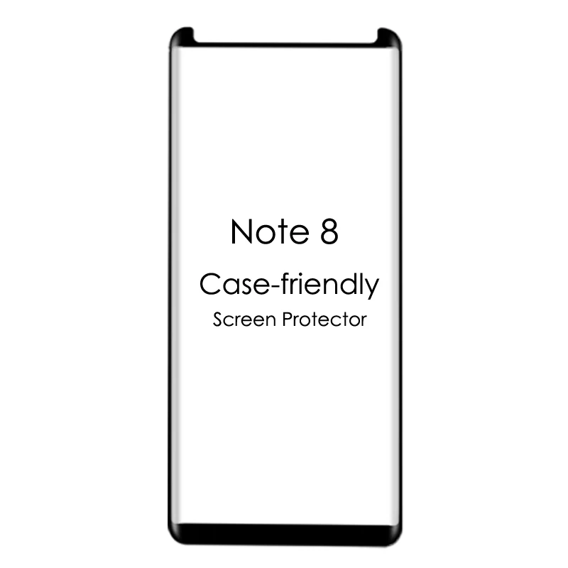 Akcoo Премиум Note 8 Стекло Экран с установкой лоток для samsung Galaxy Note8 закаленное Стекло накладка пленка - Цвет: Black