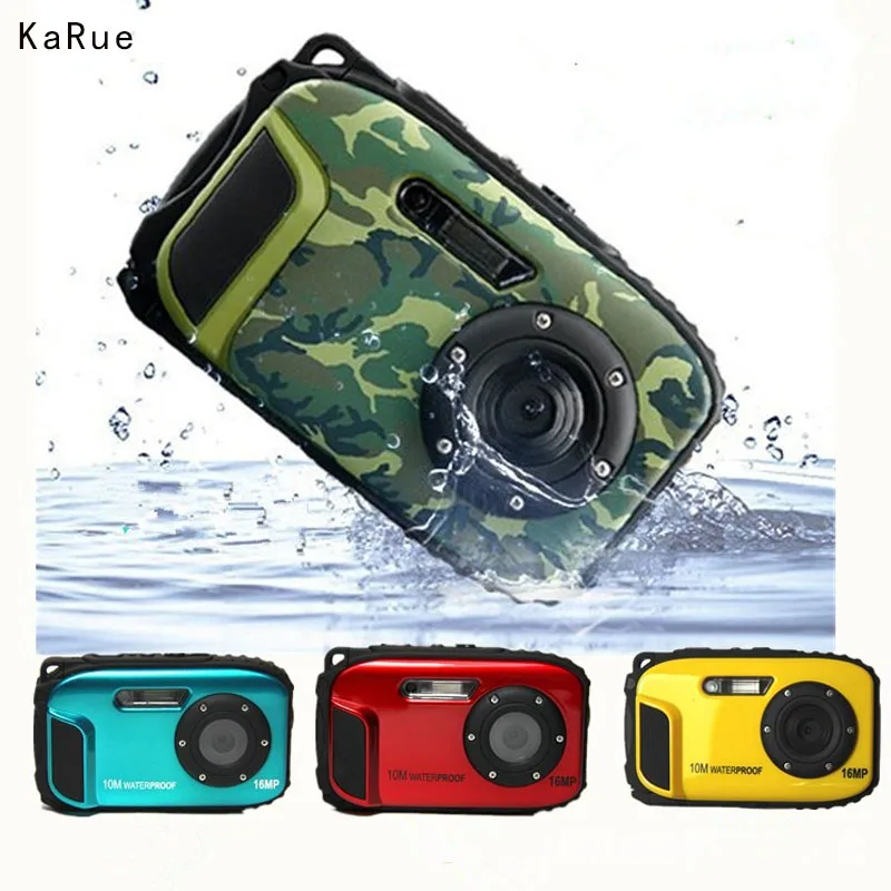 Горячая 2,7 дюймов ЖК-дисплей Противоударная Камера s 16MP цифровой Камера подводный 10 м Водонепроницаемый Камера+ 8 T зум Видео Camcorde