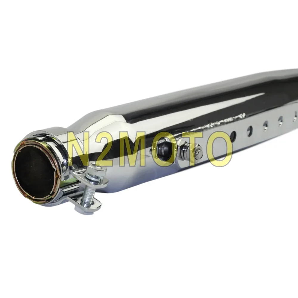 1 пара хромированный винтажный мотоциклетный конический глушитель выхлопной