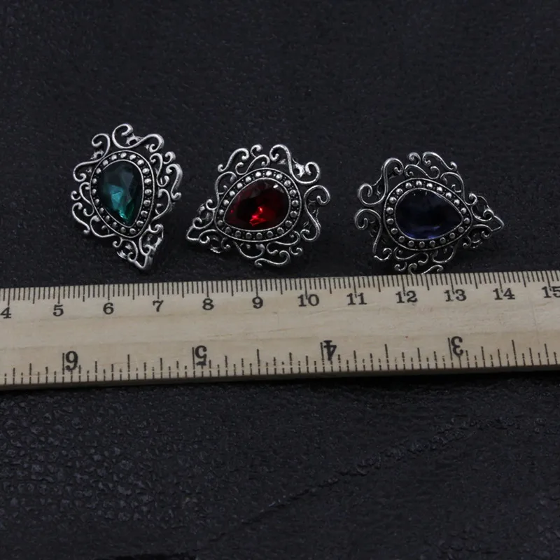 Романтический Падение Форма Брошь Pin Античная Кристалл Rhinestone Металла Старинные