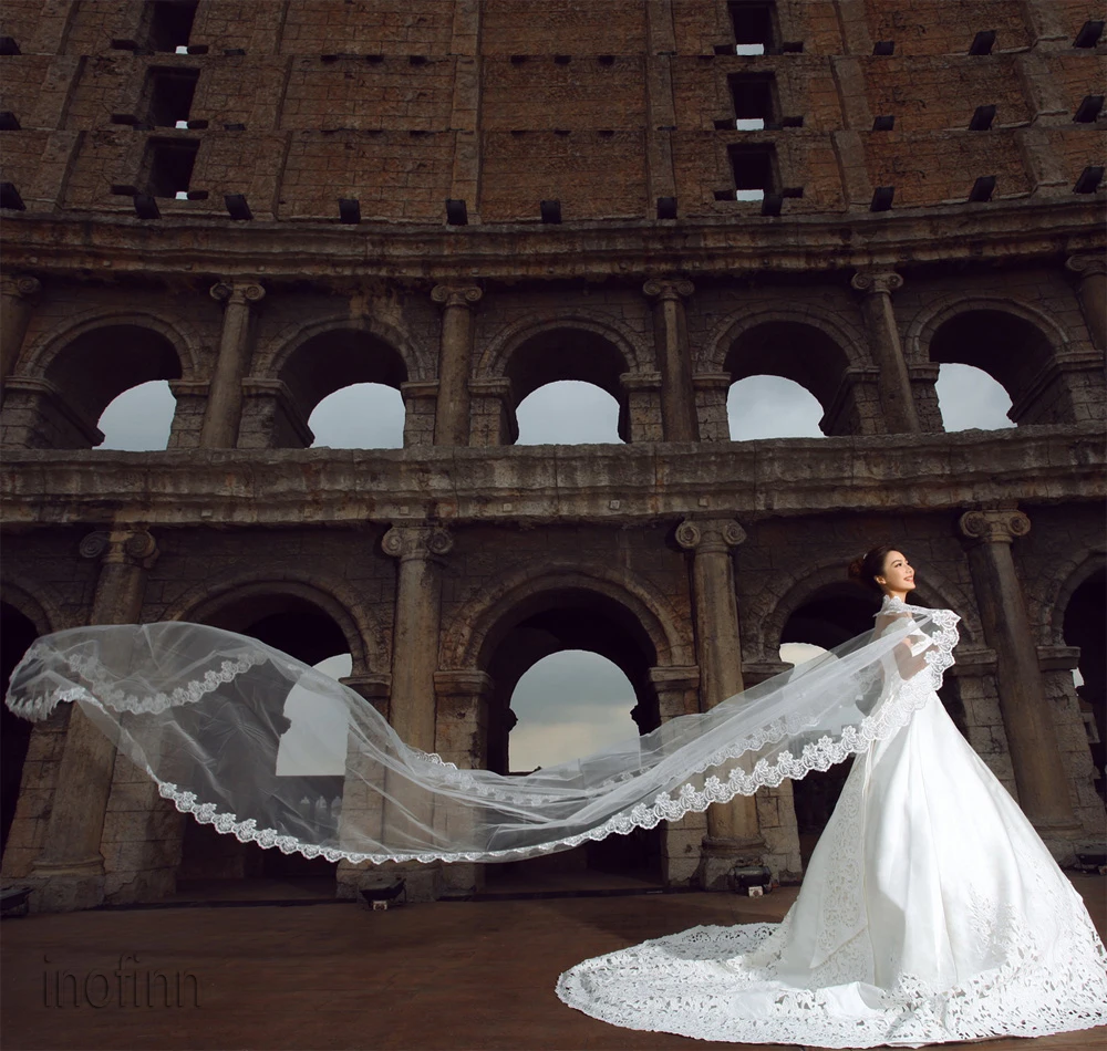 2019 brand new Simple Girls Long Cheap Real White/Ivory One layer Bridal Wedding Veil Accessories Without Clip In Stock | Свадьбы и