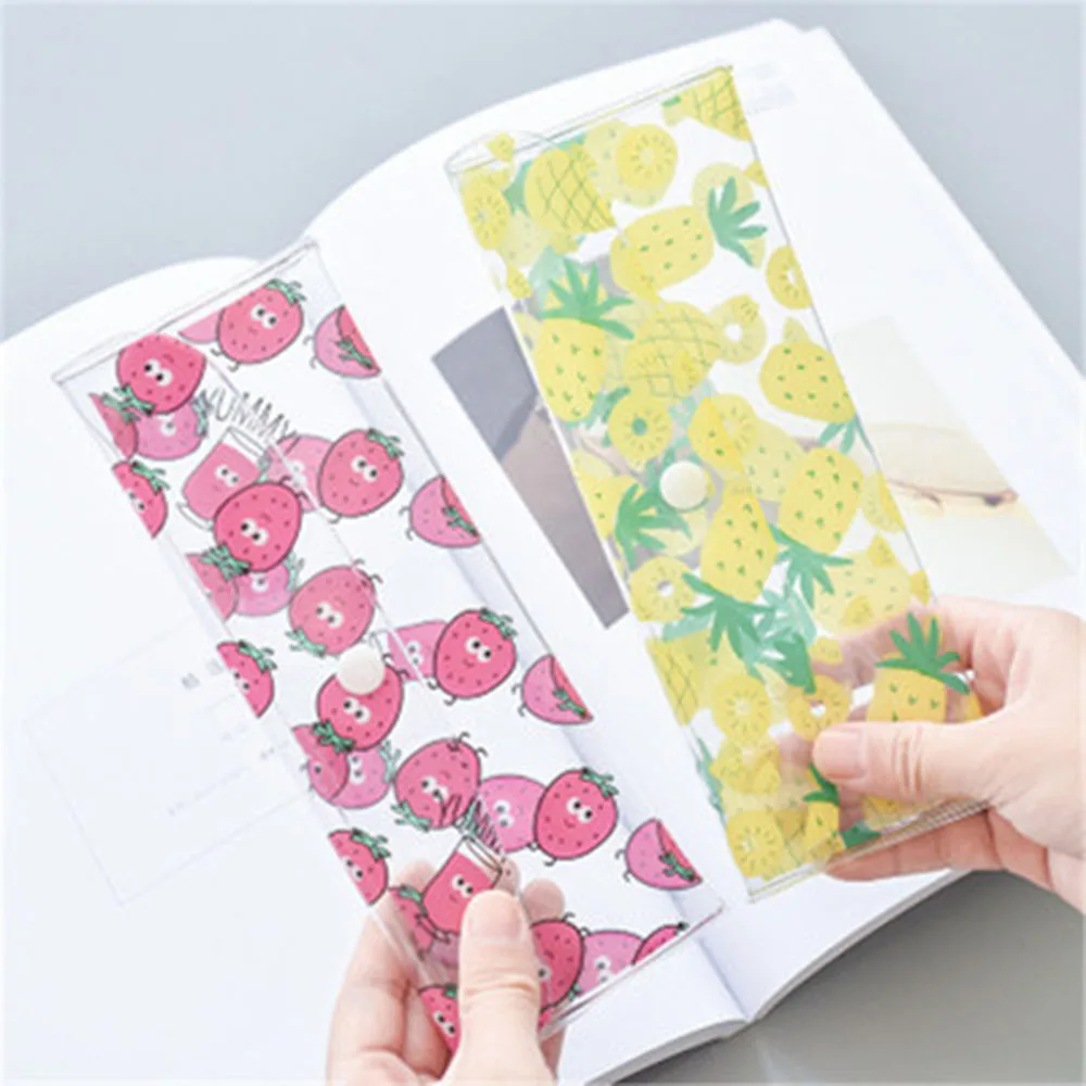 

1 Pcs Kawaii Pencil Case Strawberry PVC Gift School Pencil Box Pencil Case Pencil Bag School Office Supplies Stationery