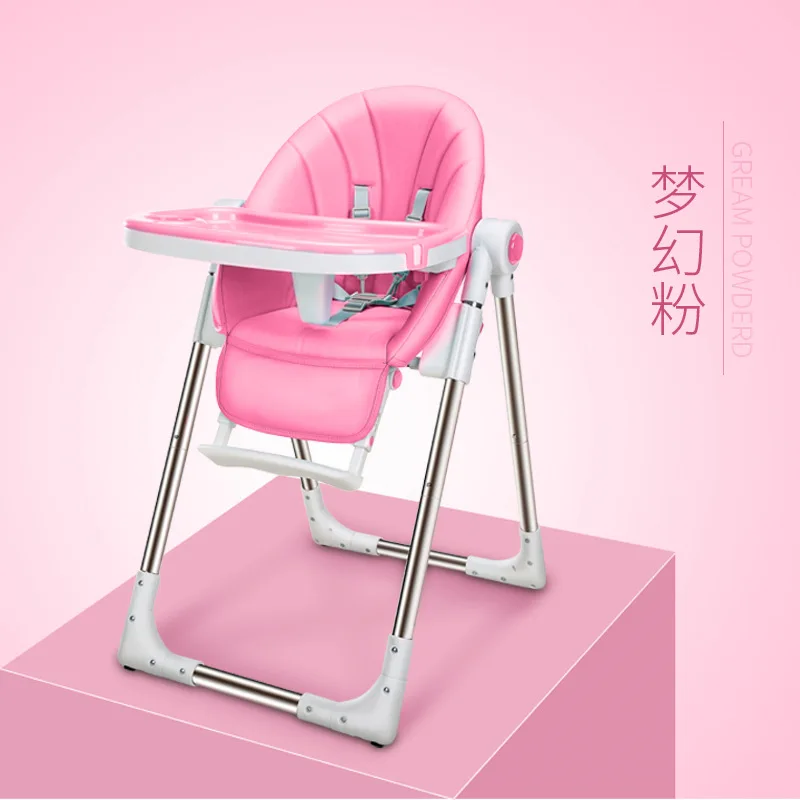IMBABY портативный детский стульчик для кормления, многофункциональные детские сидения для кормления, стул для кормления, регулируемые складные стулья, лоток для еды в комплекте - Цвет: Red
