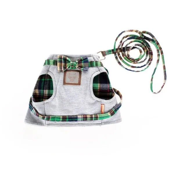 Милая домашняя кошка нагрудные ремни лук комплект куртка поводок тяга набор