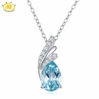natural gemstone 1 72 carats sky blue topaz pendant 925 sterling silver pendants elegant classic jewelry for women best gift