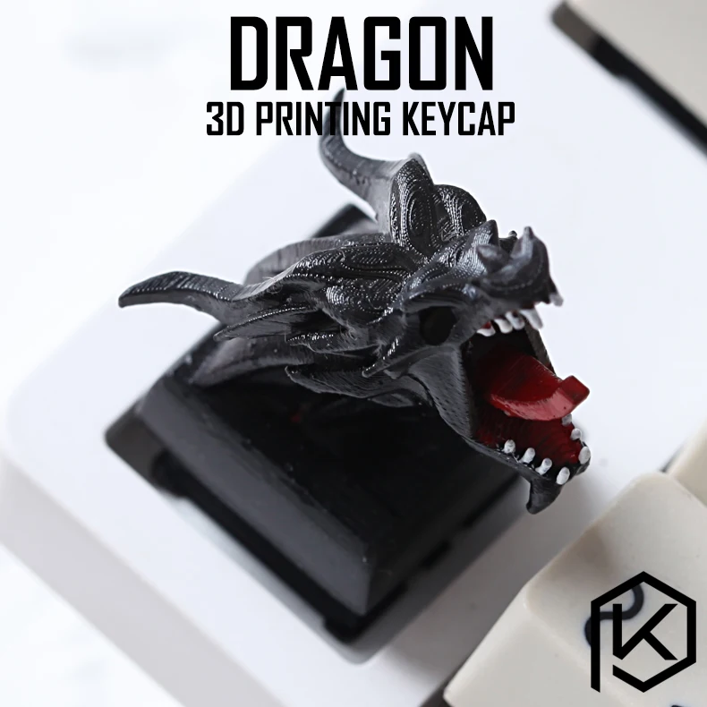 Новинка блестящие колпачки для ключей с 3D принтом pla dragon индивидуальная