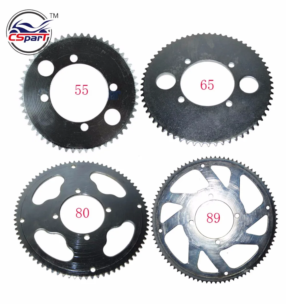 55 65 80 89 зуб 55T 65T 80T 89 T 25H 54 мм Задняя звездочка для Razor EVO X-Treme IZIP E Газовый Скутер Мини Мото