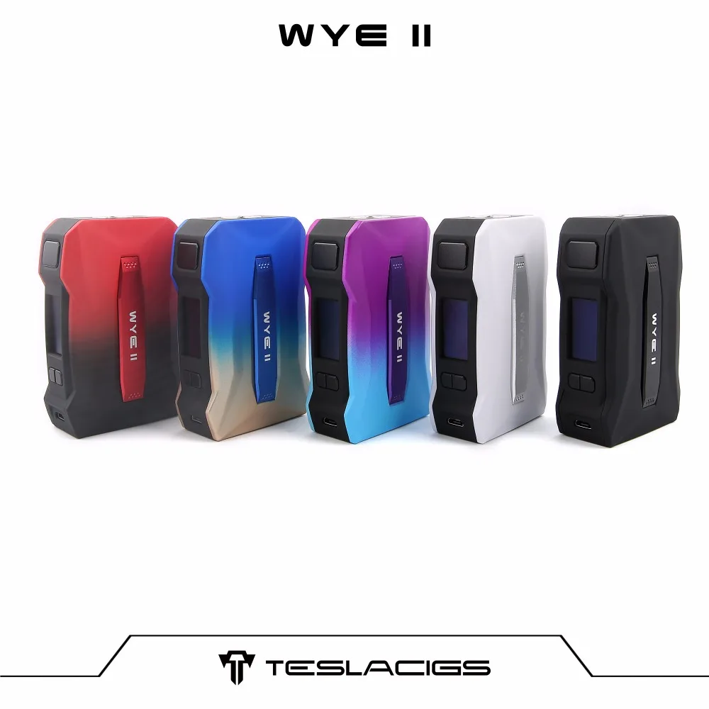 Оригинальный Tesla WYE II 215 Вт TC коробка мод комплект Teslacigs 2 Коробка Vape электронная