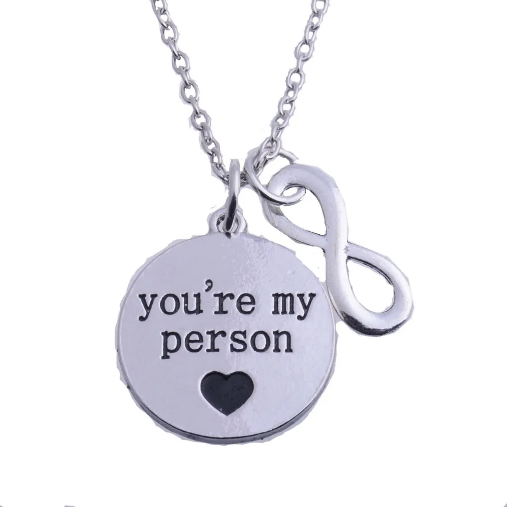 Bespmosp семейное Ожерелье You Are My Person подвеска в виде сердца бесконечности компаса