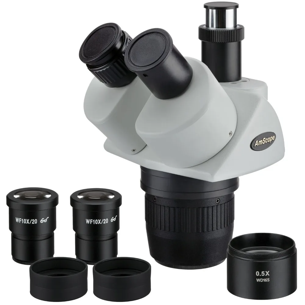 

AmScope 10x-20x-40x Super Widefield Stereo Trinocular Microscope Head SW24TX