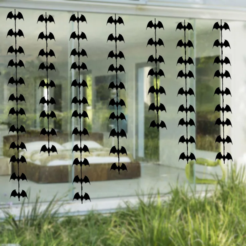 12 шт./веревка ужасная Летучая Мышь Хэллоуин Нетканая веревка летучая мышь