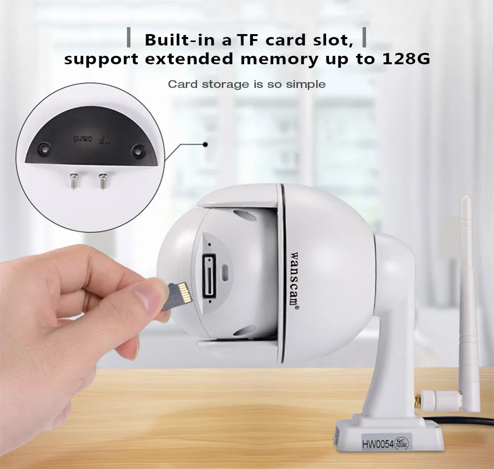 WANSCAM HW0054 1080 P HD Wi Fi Открытый IP Камера 5 раз Оптический зум P2P обнаружения движения