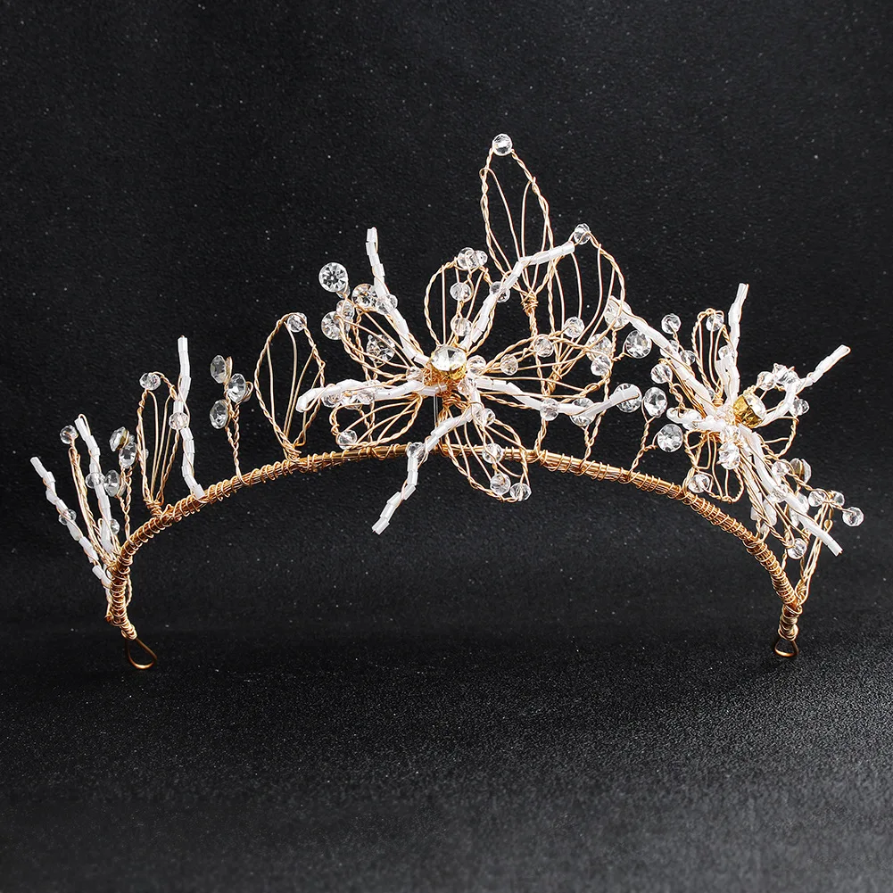 Свадебный креативный головной убор свадебная корона для невесты с кристаллами