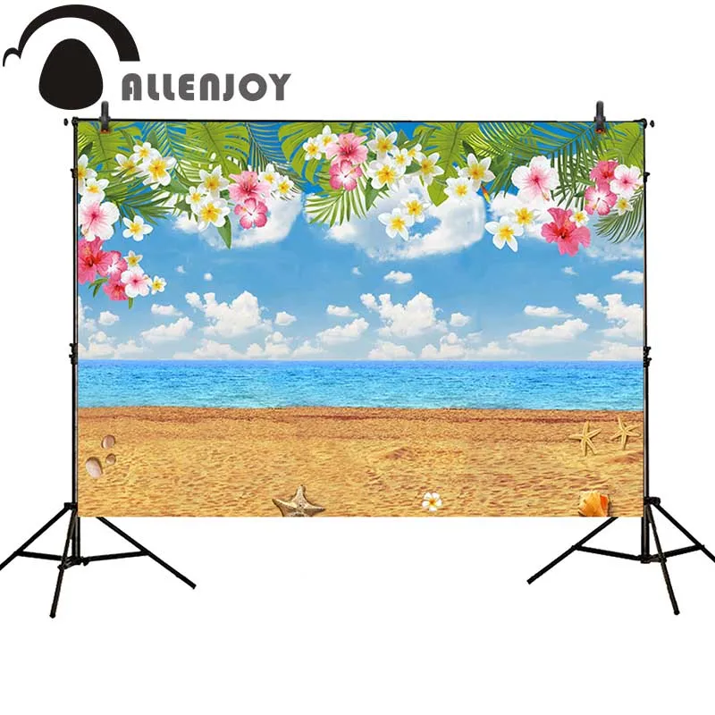 

Allenjoy photography backdrops Tropical aloha party Birthday Hawaii Summer Beach background newborn baby shower photocall