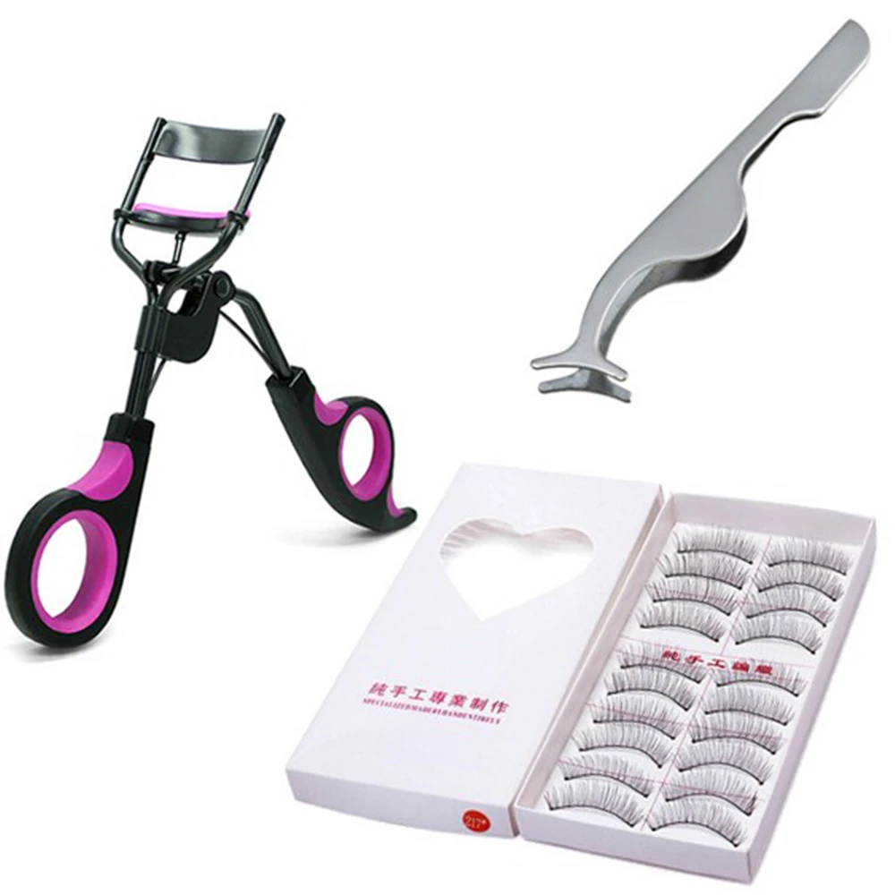 10 пар накладных ресниц бровей + накладные ресницы зажим завиток для завивки Набор