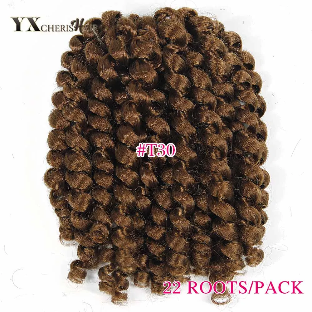 #33 8 дюймов синтетическое плетение волос вязанные косы jumpy Wand Curl канекалон ombre Цвет для черной женщины ямайский отскок - Цвет: #33