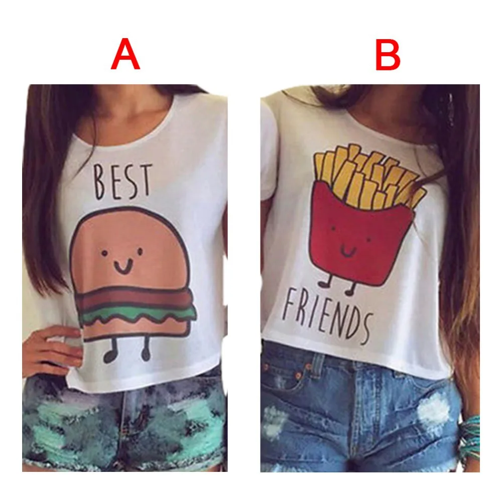 Womens Summer Loose Cartoon Vest Short Sleeve Casual T-ShirtFree Shipping | Женская одежда